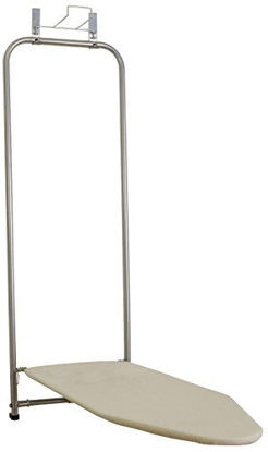Picture of Household Essentials 144222 Over The Door Small Ironing Board With Iron Holder | Natural Cotton Cover