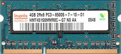 Picture of 4GB DDR3 PC3-8500 1066mhZ 204-pin CL7 SO-DIMM HMT451S6MMR8C-G7 Hynix