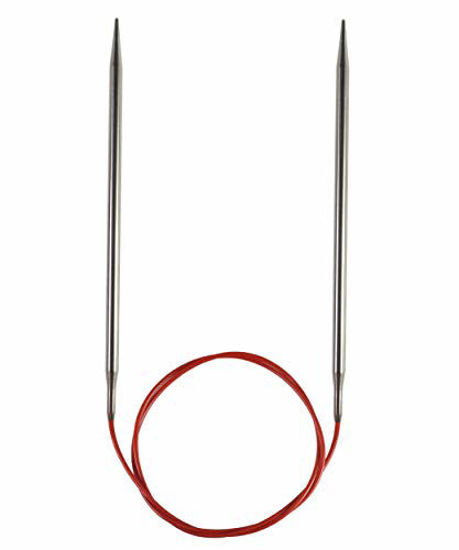 Picture of ChiaoGoo Red Lace Circular 32 inch (81cm) Stainless Steel Knitting Needle Size US 6 (4mm) 7032-6