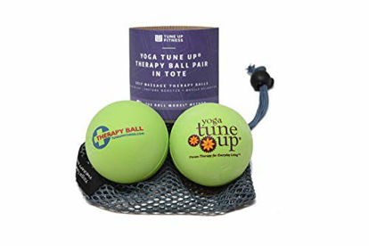 Picture of Yoga Tune Up Therapy Ball Pair in Tote, Apple Green