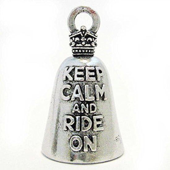 Picture of Guardian Keep Calm and Ride on Motorcycle Biker Luck Riding Bell or Key Ring