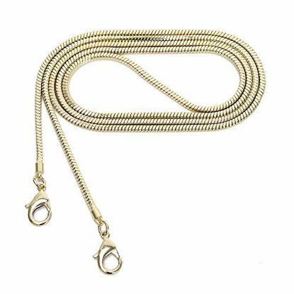 Picture of Xiazw Small Square Copper Purse Shoulder Cross Body Handbag Bag Chain Strap Replacement(Gold, 47'')