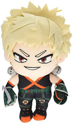 Picture of Great Eastern GE-52236 My Hero Academia Katsuki Bakugo Hero Suit Stuffed Plush,Multicolored,8"