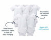 Picture of Gerber Baby 8-Pack Short Sleeve Onesies Bodysuits, Solid White, 3-6 Months