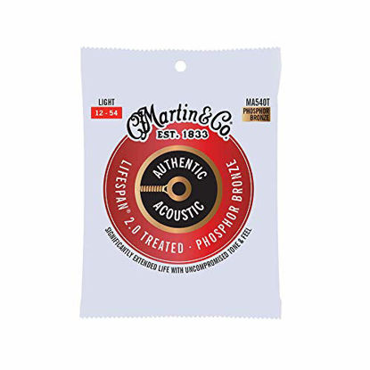Picture of Martin Guitar Authentic Acoustic Lifespan 2.0 MA540T, 92/8 Phosphor Bronze, Treated Light-Gauge Strings