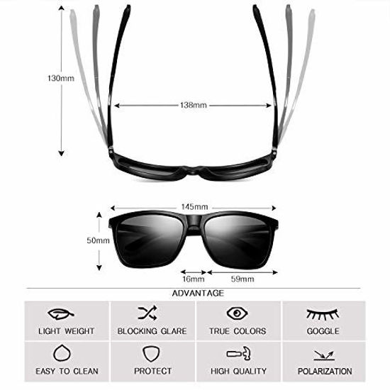 Mua Risipu 3-Pack Polarized Sunglasses For Men And Women, Lightweight Rectangular Sun Glasses Men, UV400 Protection Mens Sunglasses Polarised Trên Amazon Anh Chính Hãng 2025