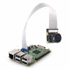 Picture of Dorhea for Raspberry Pi 4 B Camera Webcam 222 FoV Fisheye Wide Angle Degree 5 Megapixel 1080p OV5647 Camera Video Module for Raspberry Pi Model 3 A/B/B+, Pi 2 and Raspberry Pi 3,3 B+