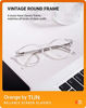 Picture of TIJN Blue Light Blocking Glasses Men Women Vintage Thick Round Rim Frame Eyeglasses