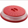 Picture of Collapsible Microwave Food Plate Cover,Vented,BPA Free Food Grade Silicone Lid-Red