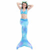 Picture of 5Pcs Girls Swimsuit Mermaid Tails for Swimming Princess Bikini Bathing Suit Set Can Add Monofin for 4T 6T 8T 10T 12T