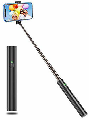 Picture of Vproof Selfie Stick Bluetooth, Lightweight Aluminum All in One Extendable Selfie Sticks Compact Design, Compatible with iPhone 11 Pro Max 11 Pro 11 XS Max, Galaxy S20, More