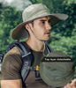 Picture of Folouse Sun Hat, Breathable Boonie Adjustable Sun Hat with UV Protection Wide Brim for Outdoor Fishing, Hiking, Safari Army-Green