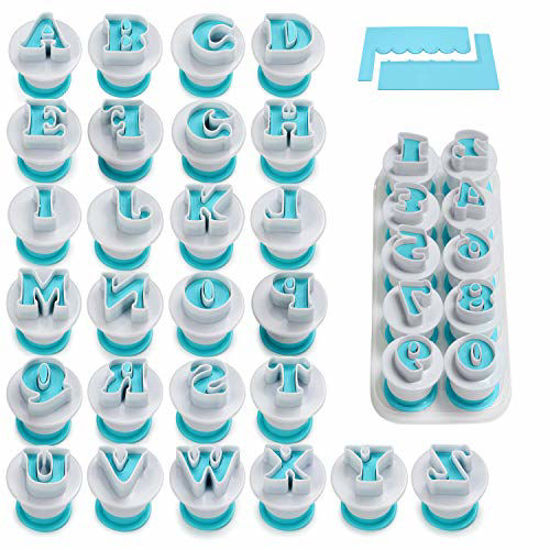 Flower /Number /Upper & Lowercase Alphabet Cookie Cutter Plastic Capital Letters  Fondant Cutter Baking Cupcake Mold Cake Decorating