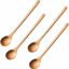 Picture of 4 Pieces Wood Mixing Spoon Long Handle Wooden Spoons for Kitchen Stirring and Cooking, 13 Inches Long (Light Brown)