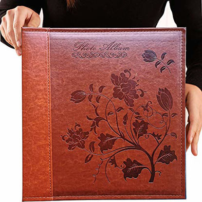 Picture of Totocan 4x6 Photo Album 600 Pockets, Extra Large Capacity Picture Album with Vintage Leather Cover, Family, Baby, Wedding Album (Red Brown)