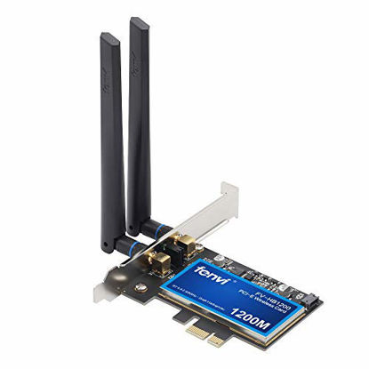 Picture of for PC MacOS WiFi BT pci wifi card 802.11a/g/n/ac WLAN + BT 4.0 PCI-E PCI Network Adapter mac-compatible Wi-Fi AirDrop Handoff Instant Hotspot macOS MIMO 2x2 Mac OS X natively supported BCM4360 AC1200
