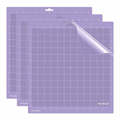 Picture of Stronggrip Cutting Mat for Silhouette Cameo 4/3/2/1(12x12 Inch, 3 Pack) Monicut Cut Mats with Durable Adhesive Non-Slip PVC Perfect for Quilting, Scrapbooking, Sewing and All Arts