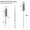 Picture of DELUX Microfiber Feather Duster Extendable Cobweb Duster with 100 inches Extra Long Pole, Bendable Head & Scratch-Resistant Hat for Cleaning Ceiling Fan, High Ceiling, Blinds, Furniture & Cars