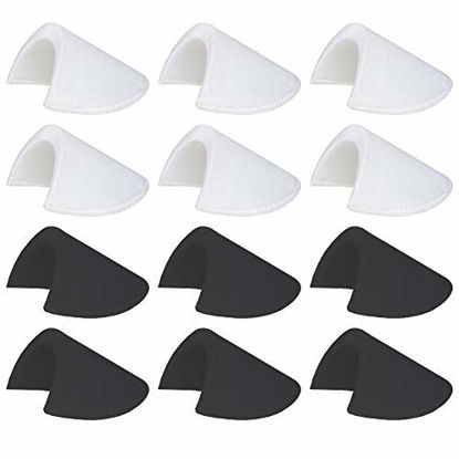 Picture of 6 Pairs 1/2'' Shoulder Pads Sewing Set-in Shoulder Pads Foam Pads for Blazer T-Shirt Clothes