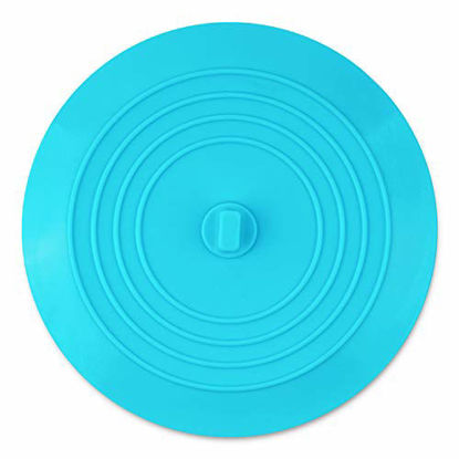 Picture of Cuttte Silicone Bathtub Stopper, 6 Inches Large Drain Stopper, Flat Suction Drain Cover, Tub Stopper Drain Plug for Kitchen, Bathtub and Laundry