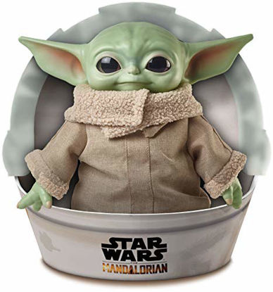 Picture of Mattel Star Wars The Child Plush Toy, 11-Inch Small Yoda-Like Soft Figure from The Mandalorian, Green