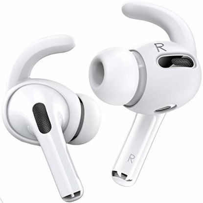 Picture of Proof Labs 3 Pairs AirPods Pro Ear Hooks Covers [Added Storage Pouch] Accessories Compatible with Apple AirPods Pro (White)