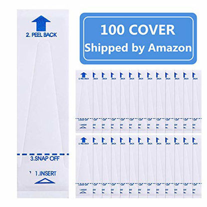 Picture of 100 Pack Digital Thermometer Probe Covers - Disposable Universal Electronic Oral Rectal Thermometer Covers Shipped by Amazon
