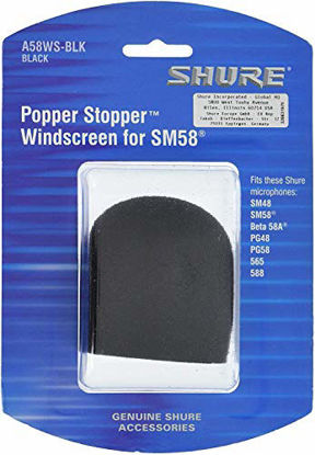 Picture of Shure A58WS-BLK Foam Windscreen for All Shure Ball Type Microphones, Black