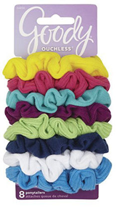 Picture of Goody Women's Hair Ouchless Jersey Variety Scrunchies, 8 Count