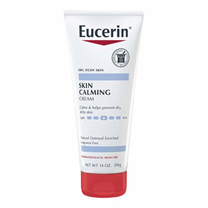Picture of Eucerin Skin Calming Cream - Full Body Lotion for Dry, Itchy Skin, Natural Oatmeal Enriched - 14 oz. Tube