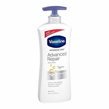 Picture of Vaseline Intensive Care Body Lotion, Advanced Repair Unscented, 20.3 oz, White