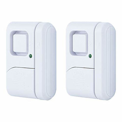 Picture of GE 45115 Personal Security Window/Door, 2-Pack, DIY Protection, Burglar Alert, Wireless Chime/Alarm, Easy Installation, Ideal for Home, Garage, Apartment, Dorm, RV and Office, White, 2 Count