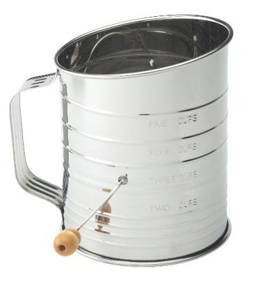 Picture of Mrs. Andersons Baking Hand Crank Flour Icing Sugar Sifter, Stainless Steel, 5-Cup