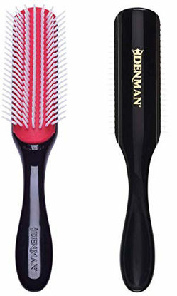 Picture of Denman Classic Styling Brush 7 Rows - D3 - Hair Brush for Blow-Drying & Styling - Detangling, Separating, Shaping & Defining Curls