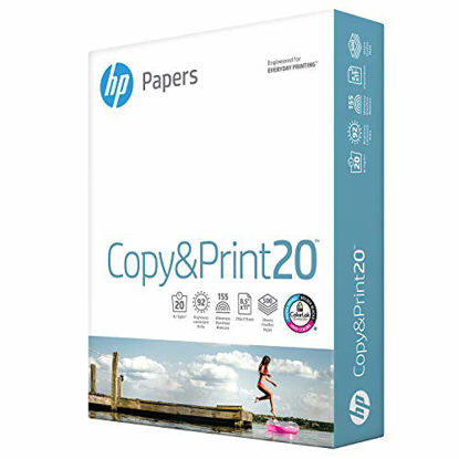 Picture of HP Paper 8.5x11 Printer Paper | Copy&Print 20 lb. | 1 Ream Case - 500 Sheets | 92 Bright | Made in USA - FSC Certified | 200060