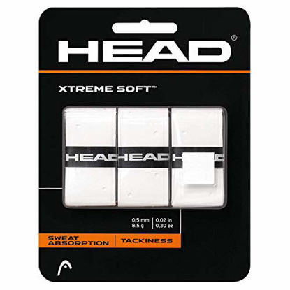Picture of HEAD Xtreme Soft Racquet Overgrip - Tennis Racket Grip Tape - 3-Pack, White