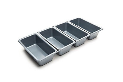 Picture of Fox Run Linked Non-Stick Mini Bread Loaf Pans, Set of 4, Gray