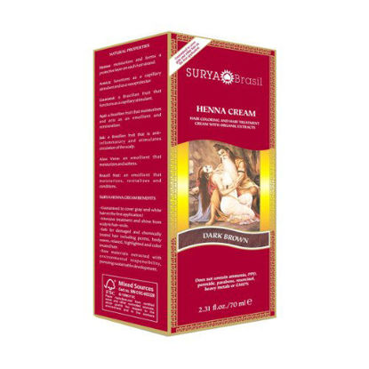Picture of Surya Brasil: Natural Henna Cream, Dark Brown 2.31 oz (6 pack)