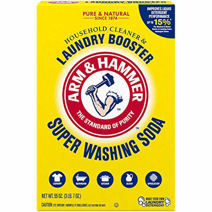 Picture of Arm & Hammer Super Washing Soda Detergent Booster & Household Cleaner, 55oz.