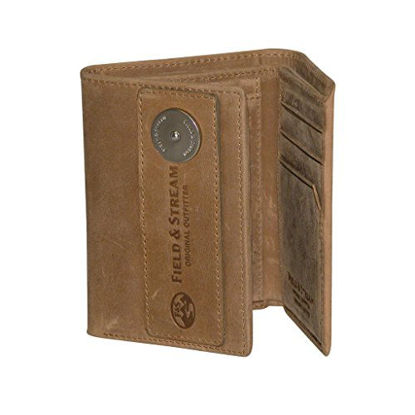 Picture of Field and Stream Three-Fold Wallet - RFID Blocking (Tan)