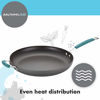 Picture of Rachael Ray 87631-T Cucina Hard Anodized Nonstick Skillet with Helper Handle, 14 Inch Frying Pan, Gray/Red