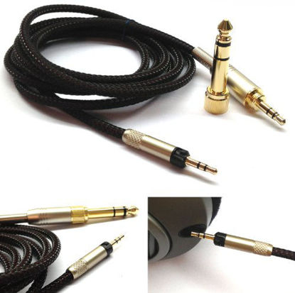 Picture of NewFantasia Replacement Audio Upgrade Cable for Sennheiser HD598 / HD558 / HD518 / HD598 Cs / HD599 / HD569 / HD579 Headphones 1.2meters/4feet