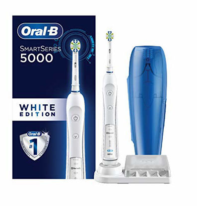 Picture of Oral-B Pro 5000 Smartseries Power Rechargeable Electric Toothbrush with Bluetooth Connectivity, White Edition