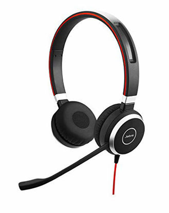 Picture of Jabra Evolve 40 MS Professional Wired Headset, Stereo - Telephone Headset for Greater Productivity, Superior Sound for Calls and Music, 3.5mm Jack/USB Connection, All-Day Comfort Design, MS Optimized