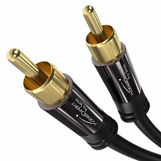15 feet 2 x RCA Male to 2 x RCA Male Stereo Audio Cable KabelDirekt PRO Series 
