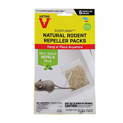 Picture of Victor M805 Scent-Away Natural Rodent Repeller Packs, 5 Bags, Beige