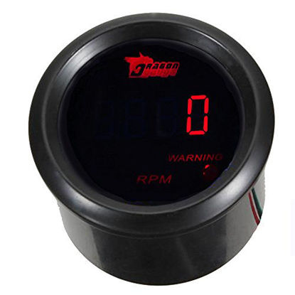 Picture of ESUPPORT Car 2" 52mm Digital Tacho Gauge Red RPM Tachometer 0-9999 Automotive