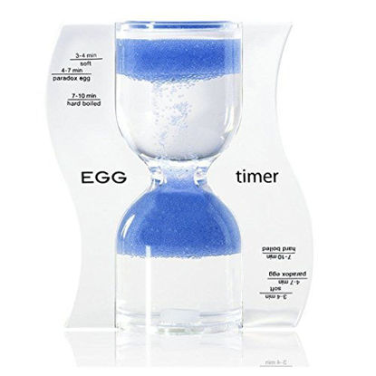 Picture of Paradox 10 Minute Egg Timer/Hourglass - Sand Flows from Bottom to Top (Light Blue)
