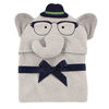Picture of Hudson Baby Unisex Baby Cotton Animal Face Hooded Towel, Smart Elephant, One Size