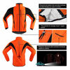 Picture of ARSUXEO Winter Warm UP Thermal Softshell Cycling Jacket Windproof Waterproof Bicycle MTB Mountain Bike Clothes 15-K Orange Size Large